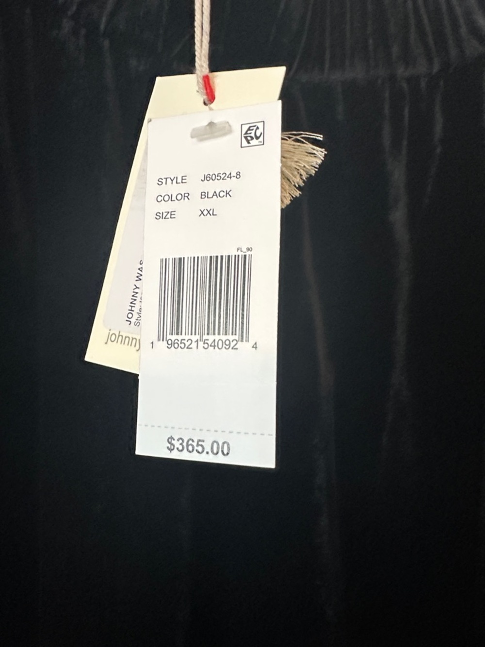 Johnny Was Black Velvet pant with Multicolor Butterfly Embroidery - Picture 3 of 6
